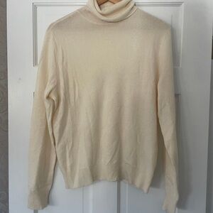 Cream Turtleneck Sweater women’s polo ralph lauren cashmere xl ivory